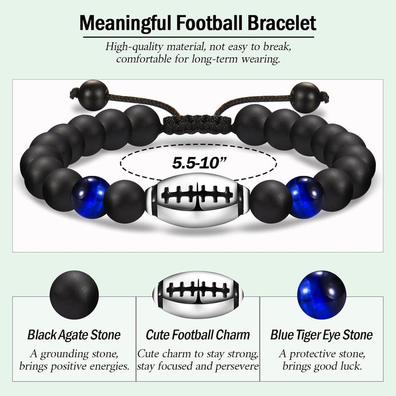 EFVISD Store Soccer Football Basketball Baseball Hockey Bracelet Gifts for Boys Players Team Lovers Son Grandson Brother Nephew Friend as Birthday/Valentines Day/Graduation/Back to School/Christmas Gifts - Image 4